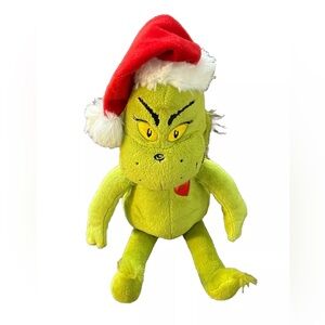 Dr Seuss 15" The Grinch 2015 Christmas Santa Hat Heart Stuffed Animal Plush